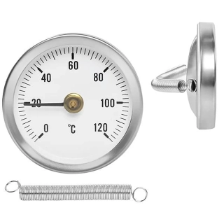 Príložný bimetalový teplomer s pružinou 63mm