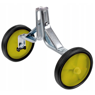 Pomocné kolieska na bicykel 10,5cm žlté