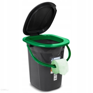 GreenBlue GB320GB - Turistická toaleta WC prenosné čiernozelené 