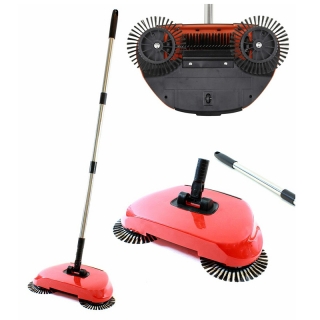 Mechanická rotačná metla červená