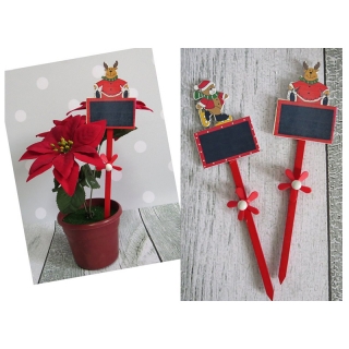 Vianočná tabuľka na nápis na paličke 22cm 28 cm