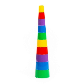 WADER - Farebná pyramída 10 blokov 42 cm