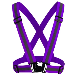 Reflexný postroj – traky fialové, univerzálna veľkosť