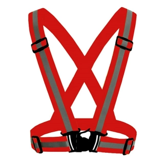 Reflexná vesta - Traky červené