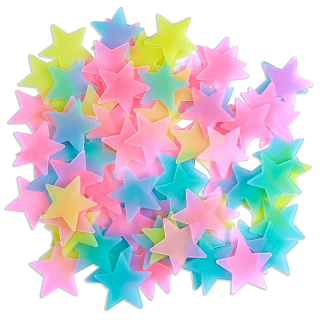 Fluorescenčné hviezdičky 100ks