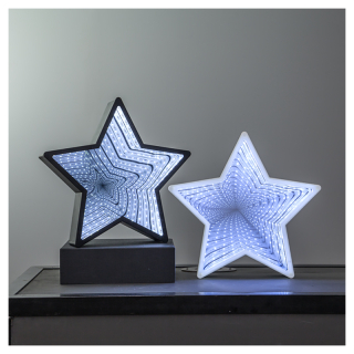 3D Hviezda - Dekoračná lampa 40 LED čierne