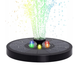 Solárna fontána s čerpadlom a svetlom RGB