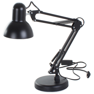 Nastaviteľná stolná lampa čierna