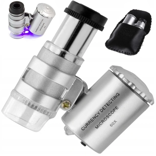 Mikroskop vreckový 60x + 2 LED UV 