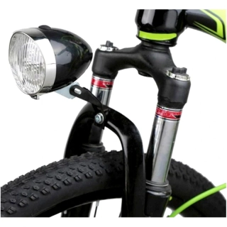 Predné svetlo na bicykel retro čierne