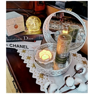 Podnos dekoračný so zrkadlom vintage 