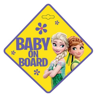 Tabuľka na auto Frozen - Baby on board