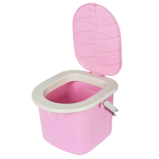 BranQ - Turistická toaleta WC prenosné ružová