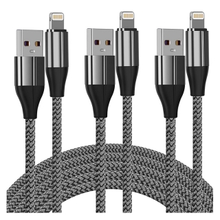 Kábel na iPhone opletený 12/11/Pro/X/Xs Max/XR/8 Plus /7 Plus/6/ iPad