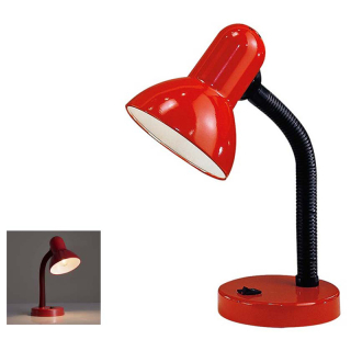 Lampa stolová červená