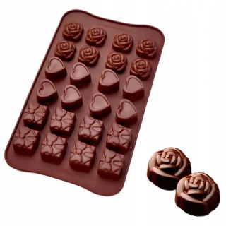 Silikónová forma na čokoládové pralinky a ľadové kocky