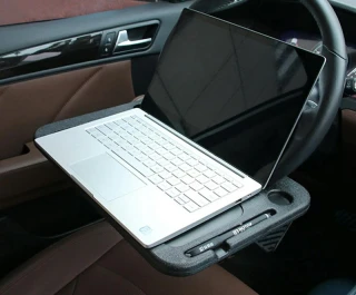 Stolík do auta na volant obojstranný čierny
