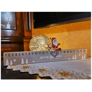 Adventný kalendár - drevený s Mikulášom