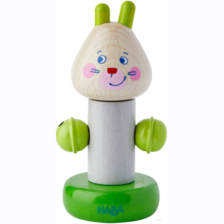 HABA - Zajačik Bell so zvončekmi z dreva zelený
