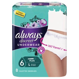 Always - Nohavičky inkontinentné Discreet L 8 kusov