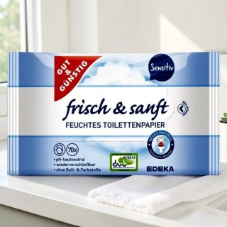 Vlhčený toaletný papier G&G Sensitive s aloe vera a harmančekom 70 ks