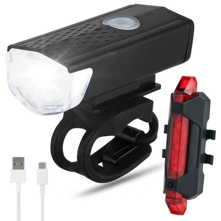 Sada predné a zadné LED svetlo na bicykel