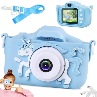 Detský digitálny fotoaparát Jednorožec modrý