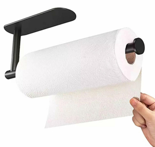 Nerezový držiak na kuchynské utierky čierny