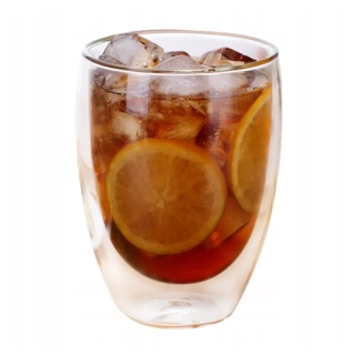 Termo pohár s dvojitým sklom 450ml latte