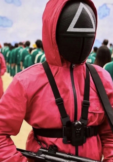 Maska Squid Game Trojuholník Cosplay