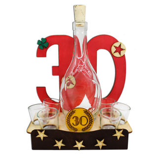 Darčeková sada Bar s fľašou a pohárikmi "30"