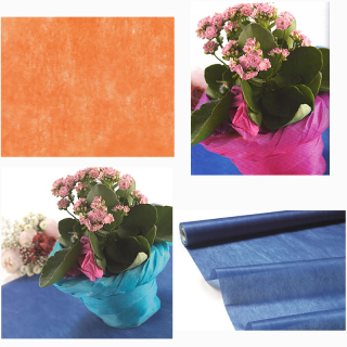 Dekoračný fleecový papier 10 metrov / 30 cm - oranžový
