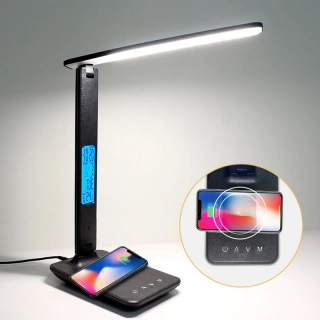 Kancelárska stolná LED lampa s bezdrôtovou Qi nabíjačkou TX26C
