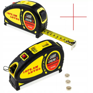 Laser Level Pro 3 s vodováhou a metrom 5,5m