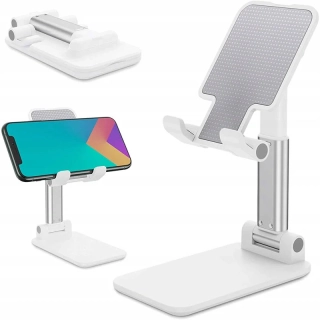 Skladací stojan na telefón a tablet biely