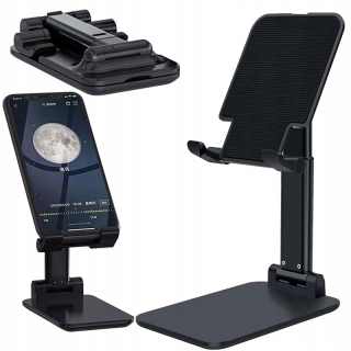 Stojan na telefón a tablet čierny