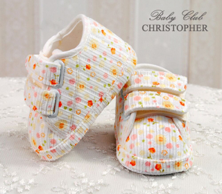 Christopher - Detské topánky - capáčky menčestrové s kvietkami č.17 - 10cm