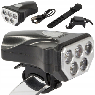 Predné svetlo na bicykel 5LED USB BL-Q15