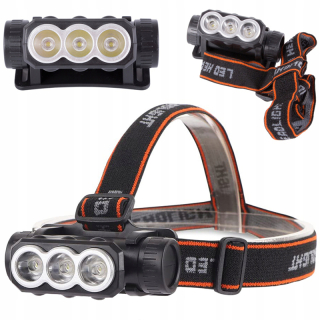 Čelová baterka Bailong SQ-813 3xLED
