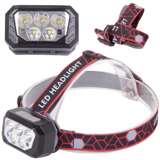 Čelová baterka Bailong SQ-870 LED 3xXHP30 + 6xSMD