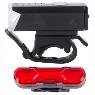 Sada zadné a predné svetlo na bicykel LED USB HY-027