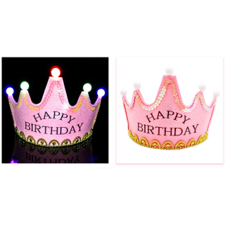 Párty čelenka LED - Happy birthday