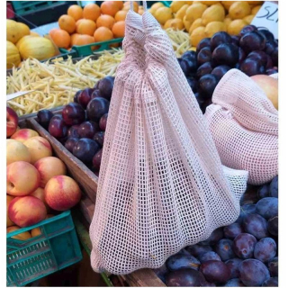 Sieťované vrecko na ovocie a zeleninu 35 × 45 cm