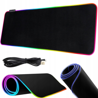 Hráčska podložka pod myš s RGB podsvietením 80x30cm