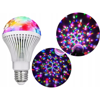 Diskotéková žiarovka E27 LED RGB
