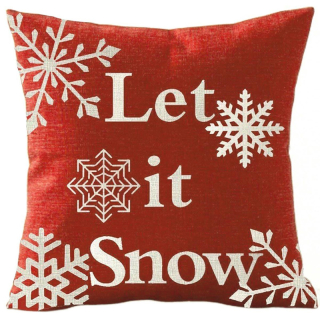 Vianočná obliečka na vankúš Let It Snow