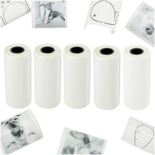 Tlačové samolepiace valčeky do termo tlačiarne 4,5m (sada 5ks)