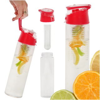 Fľaša na nápoje s ovocím 800ml ružová