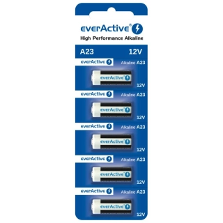 Alkalické batérie everActive 23A 12V – balenie 5 ks