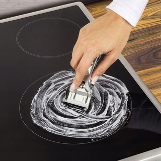 Škrabka na čistenie indukčných varných dosiek s náhradnými čepeľami